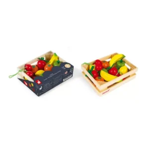 Caja de 12 Frutas (madera)