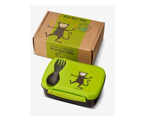 Caja de Almuerzo N'ice Box Kids Mono Verde - Imagen 3